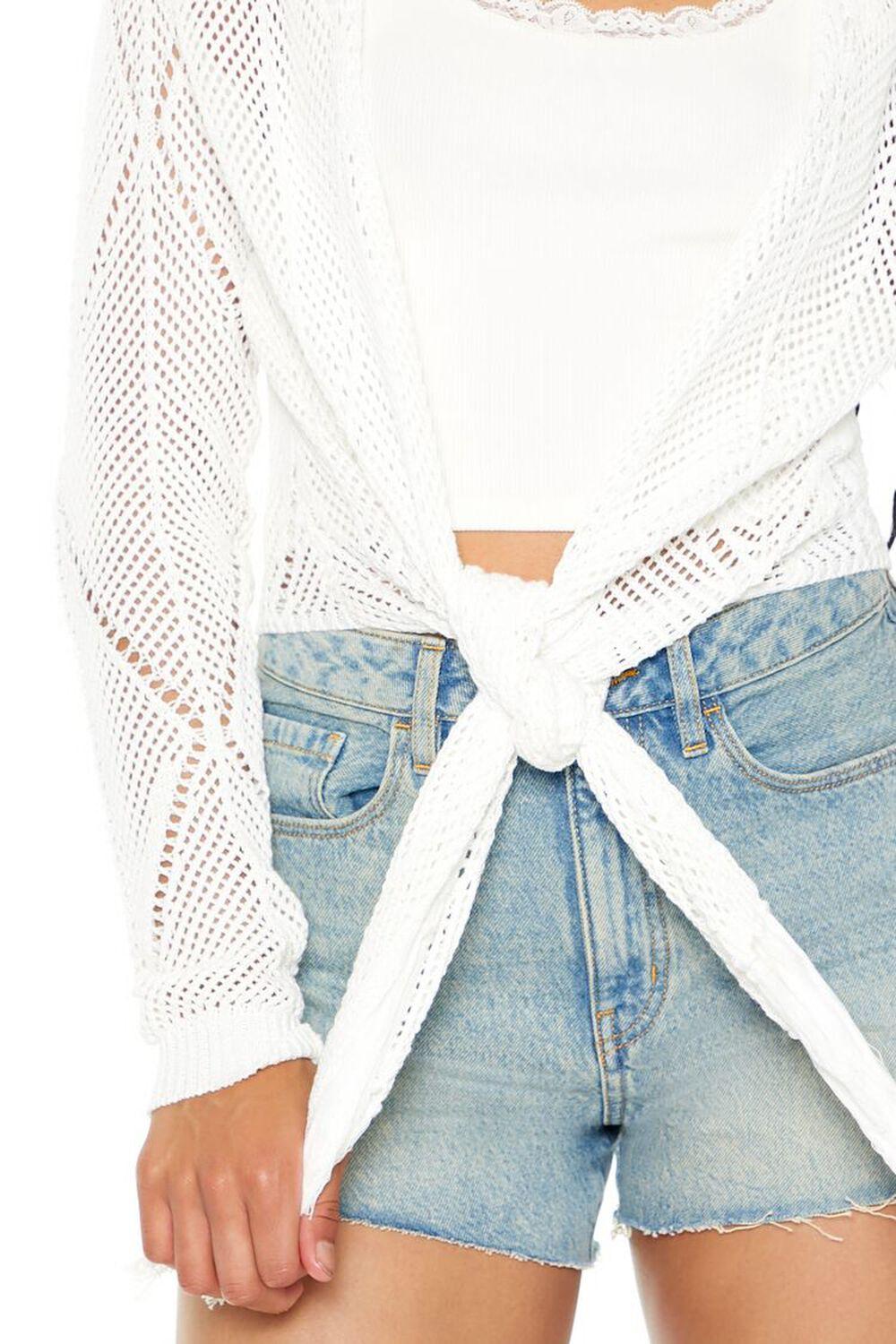 Open-Knit Tie-Front Sweater | Forever 21 Product Image