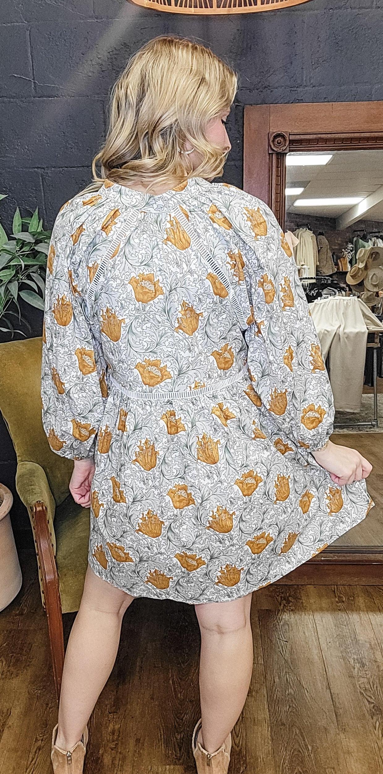 Victorian Dream Floral Print Dress (Small to Large) Product Image