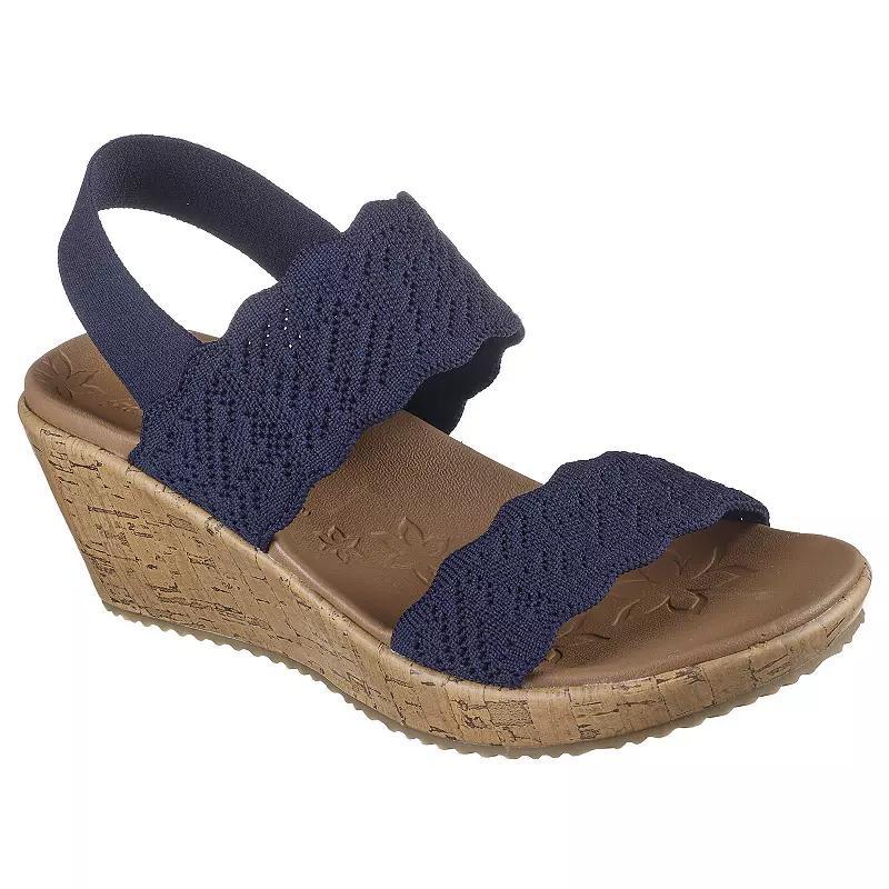 Skechers Cali Beverlee Timeless Touch Womens Wedge Sandals Blue Product Image
