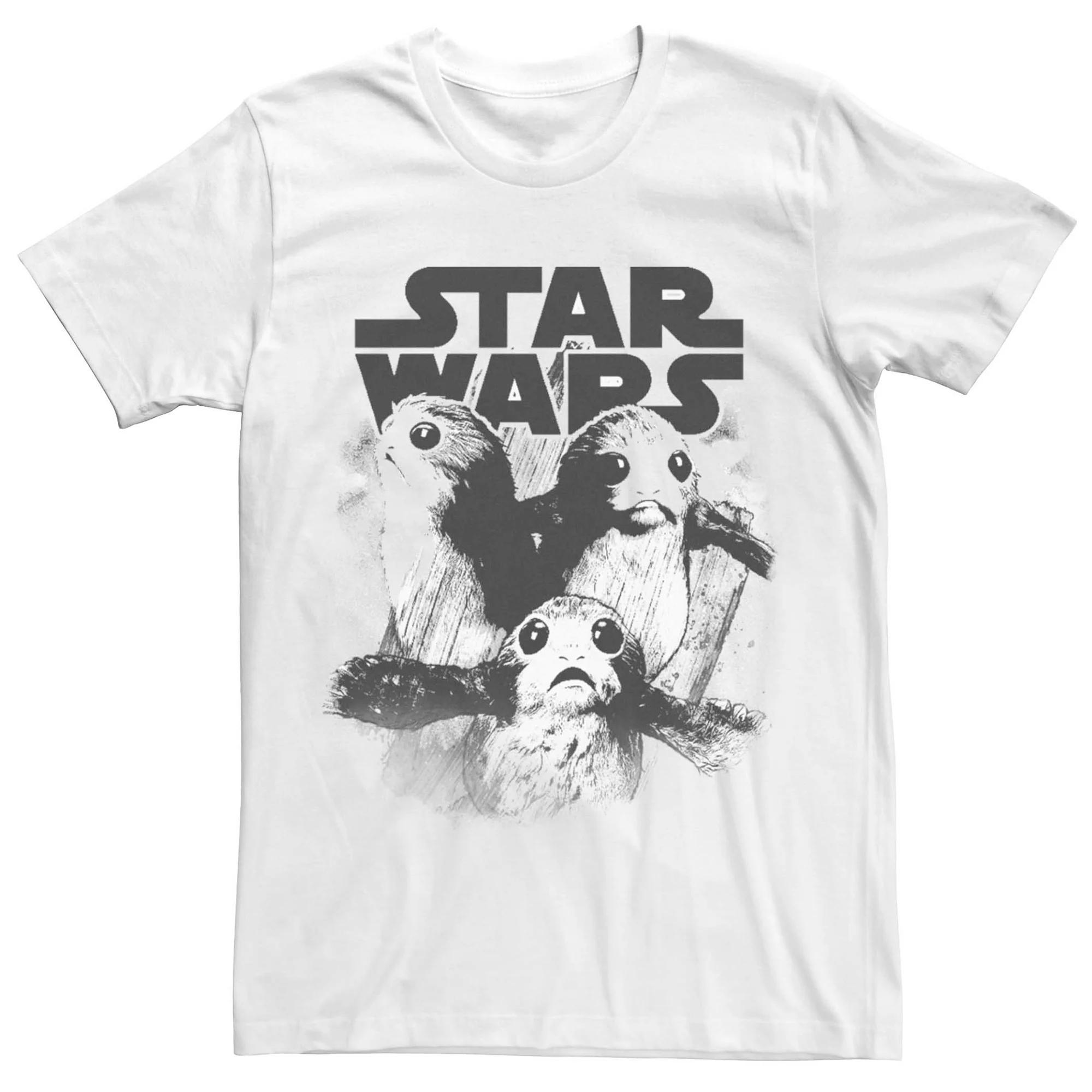 Men's Star Wars Porgs Tee, Size: 3XL, White Product Image