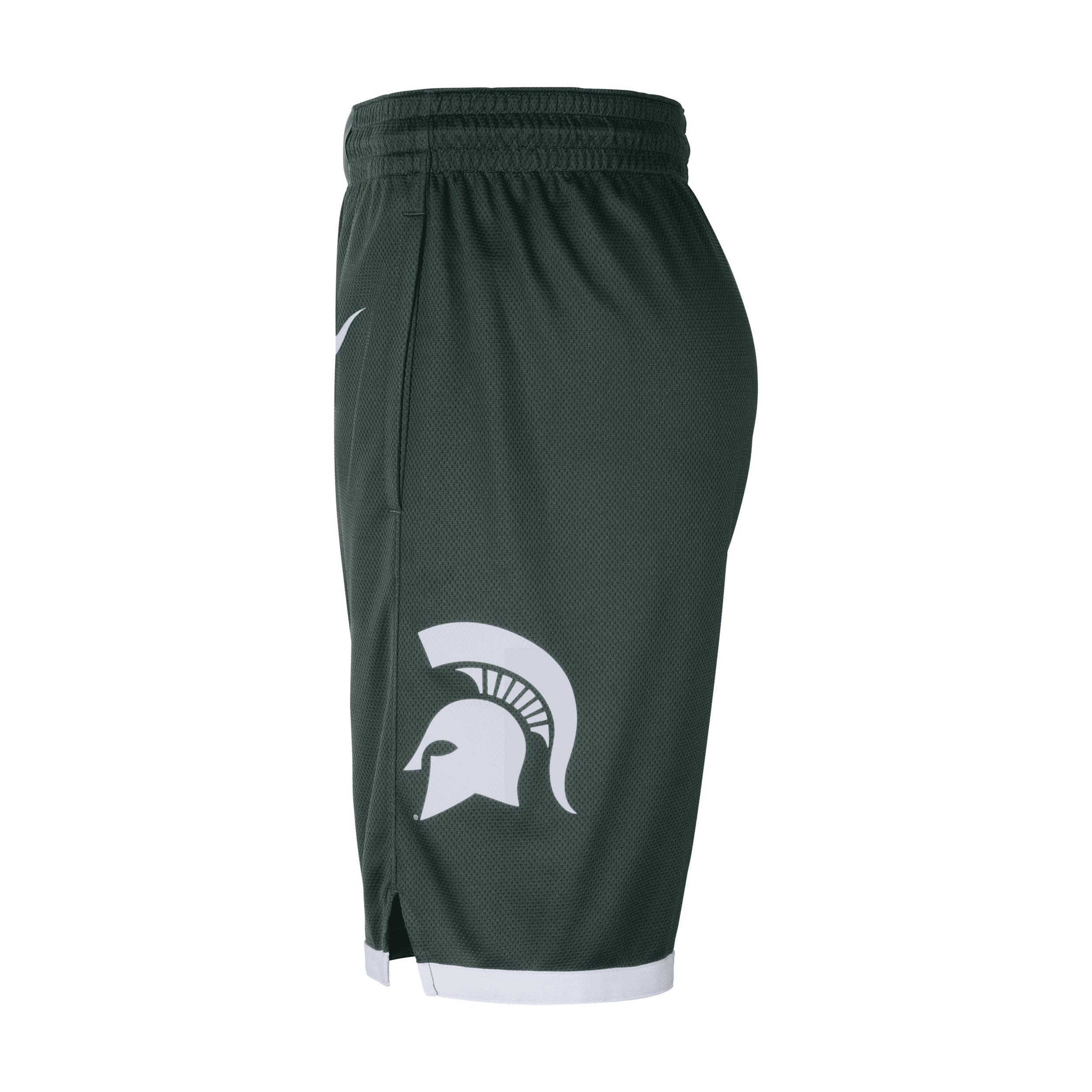 Men's Nike Green Michigan State Spartans Logo Replica Performance Basketball Shorts, Size: Large Product Image