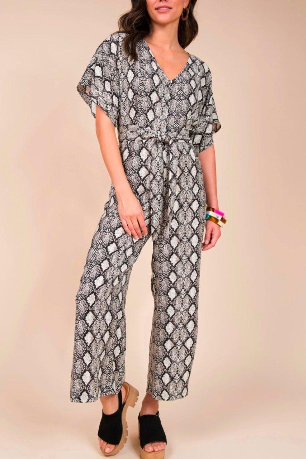 Cropped Snakeskin Jumpsuit Product Image