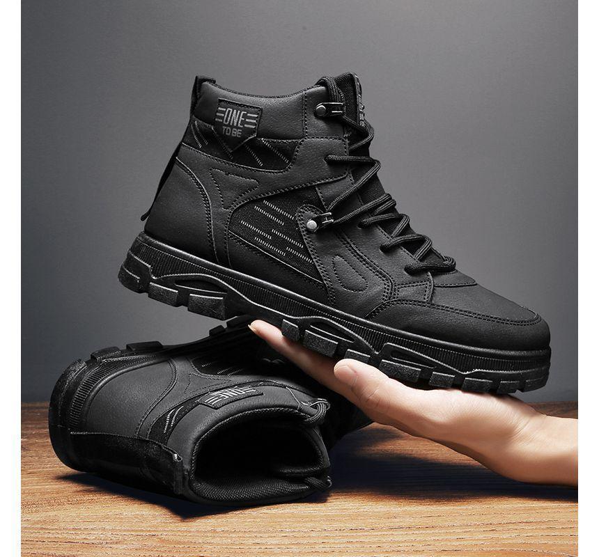 High Top Lace Up Sneakers Product Image