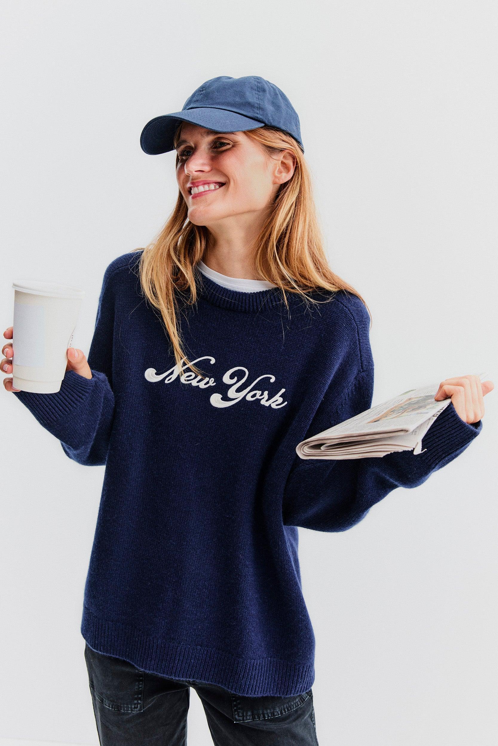 The New York Crewneck - Navy Female Product Image