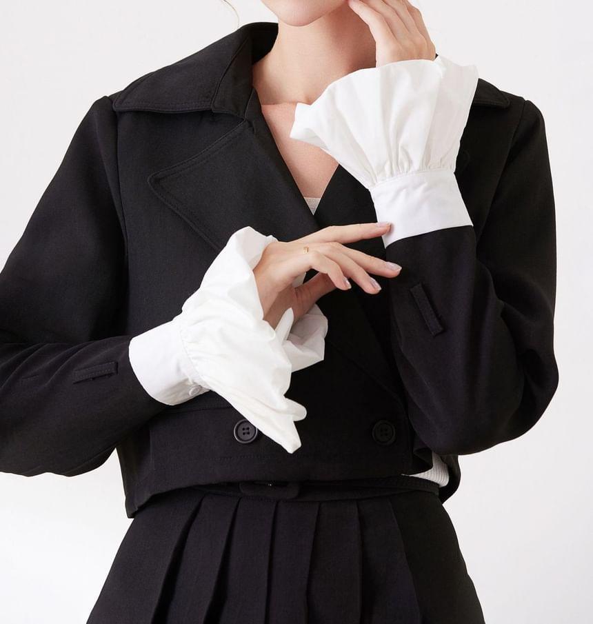 Plain Ruffle Decorative Wrist Cuffs Product Image