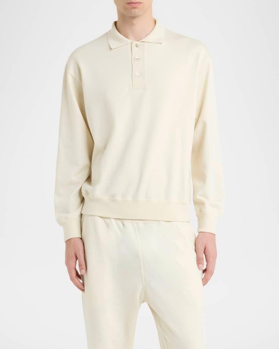 Mens Cocooning Cashmere Fleece Polo Sweater Product Image