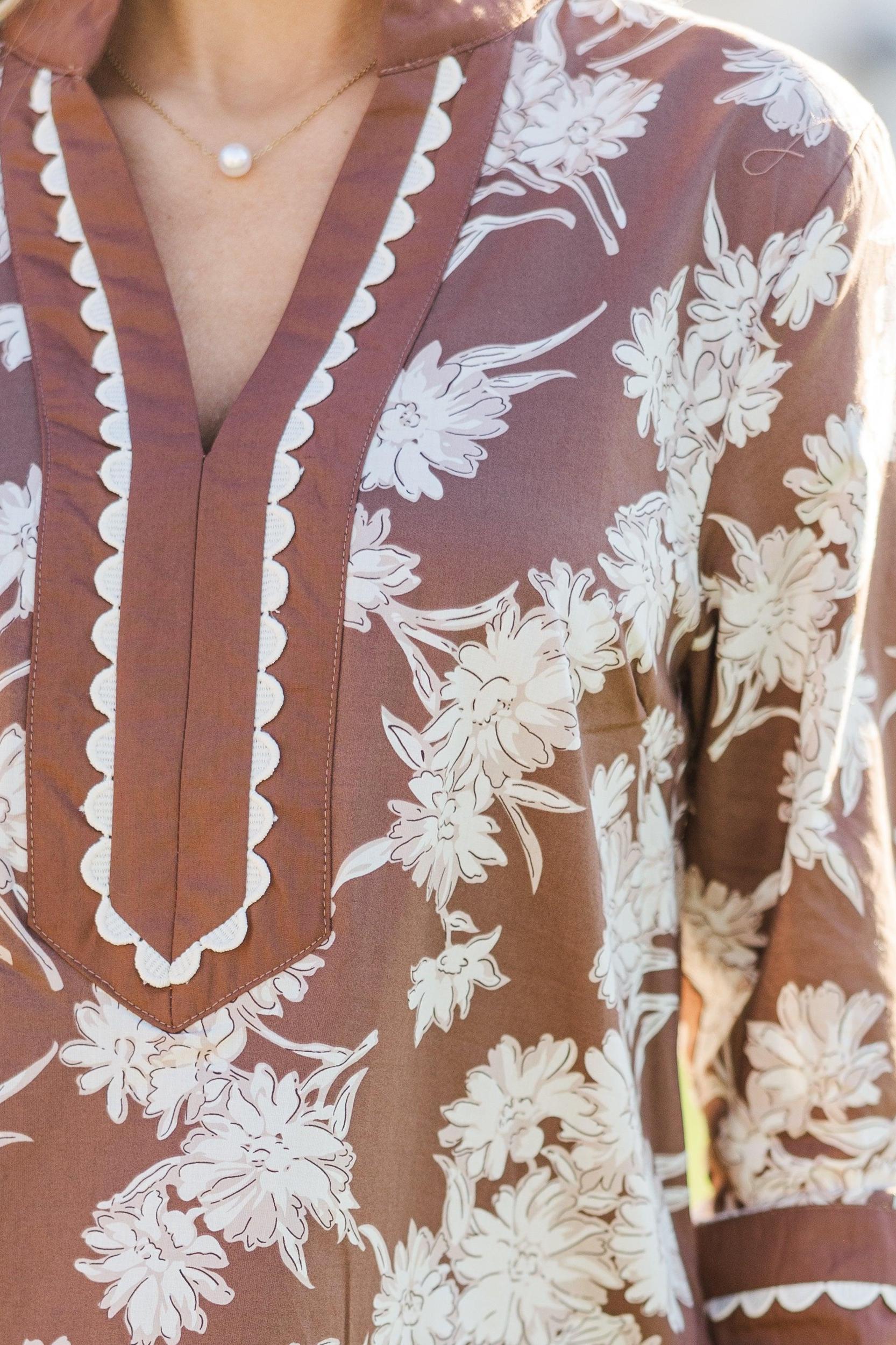 Good Days Brown Floral Dress Female Product Image