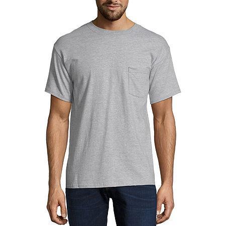 Men's Hanes® Beefy-T 2-Pack Pocket T-Shirt, Size: XL, Blue Product Image