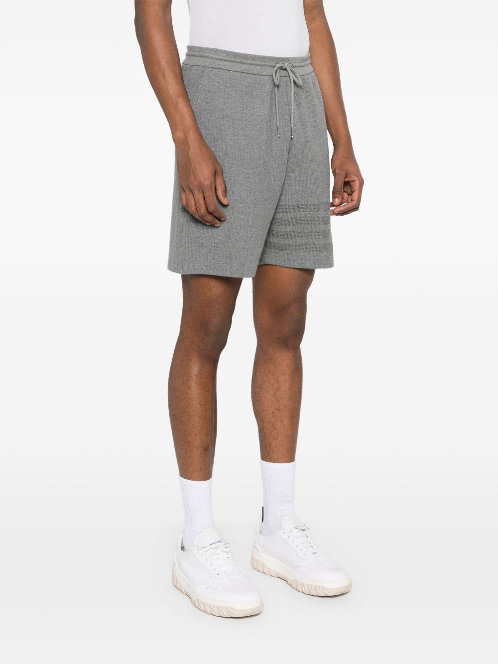 4-Bar stripe cotton shorts Product Image