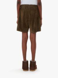 DRAWSTRING LEATHER SHORTS in green | JW Anderson US  Product Image
