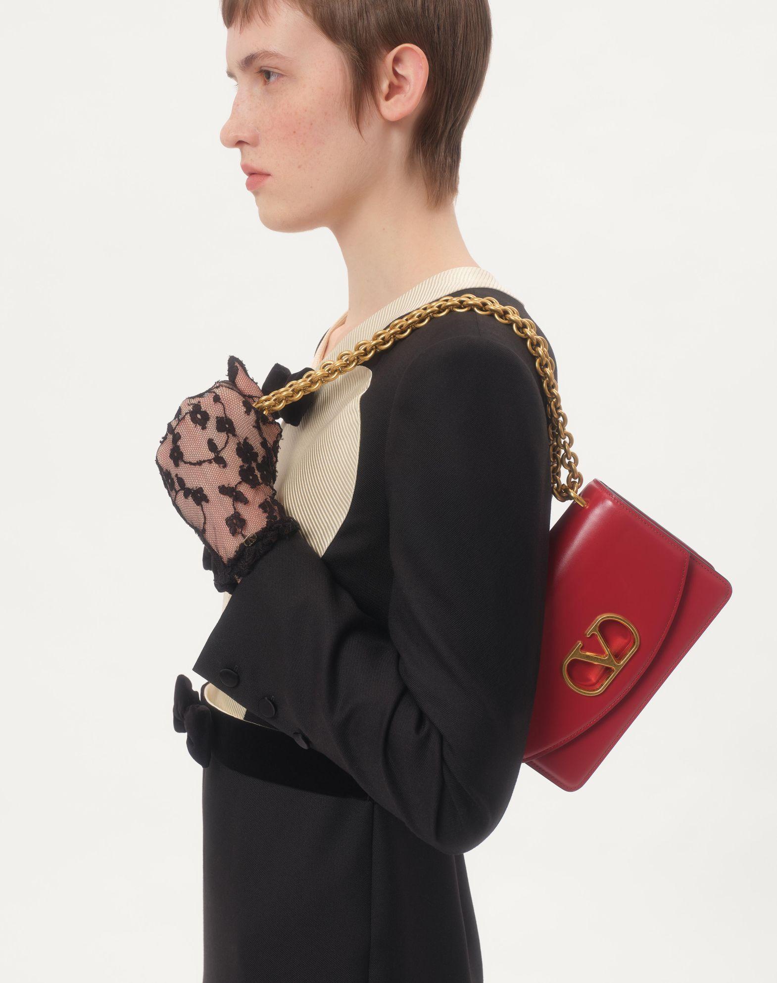 Small Valentino Garavani Vain Shoulder Bag In Shiny Calfskin Product Image