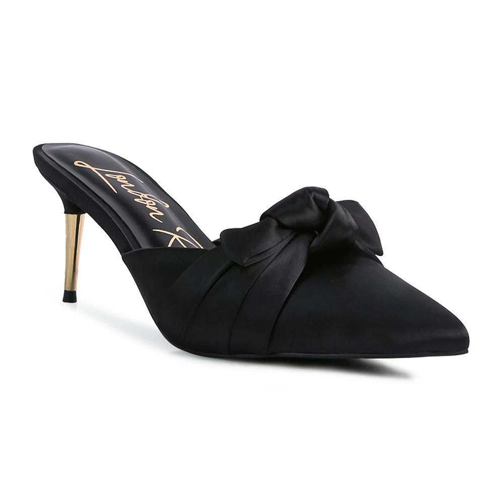 London Rag Queenie Women's High Heeled Mule Sandals, Size: 5, Black Product Image