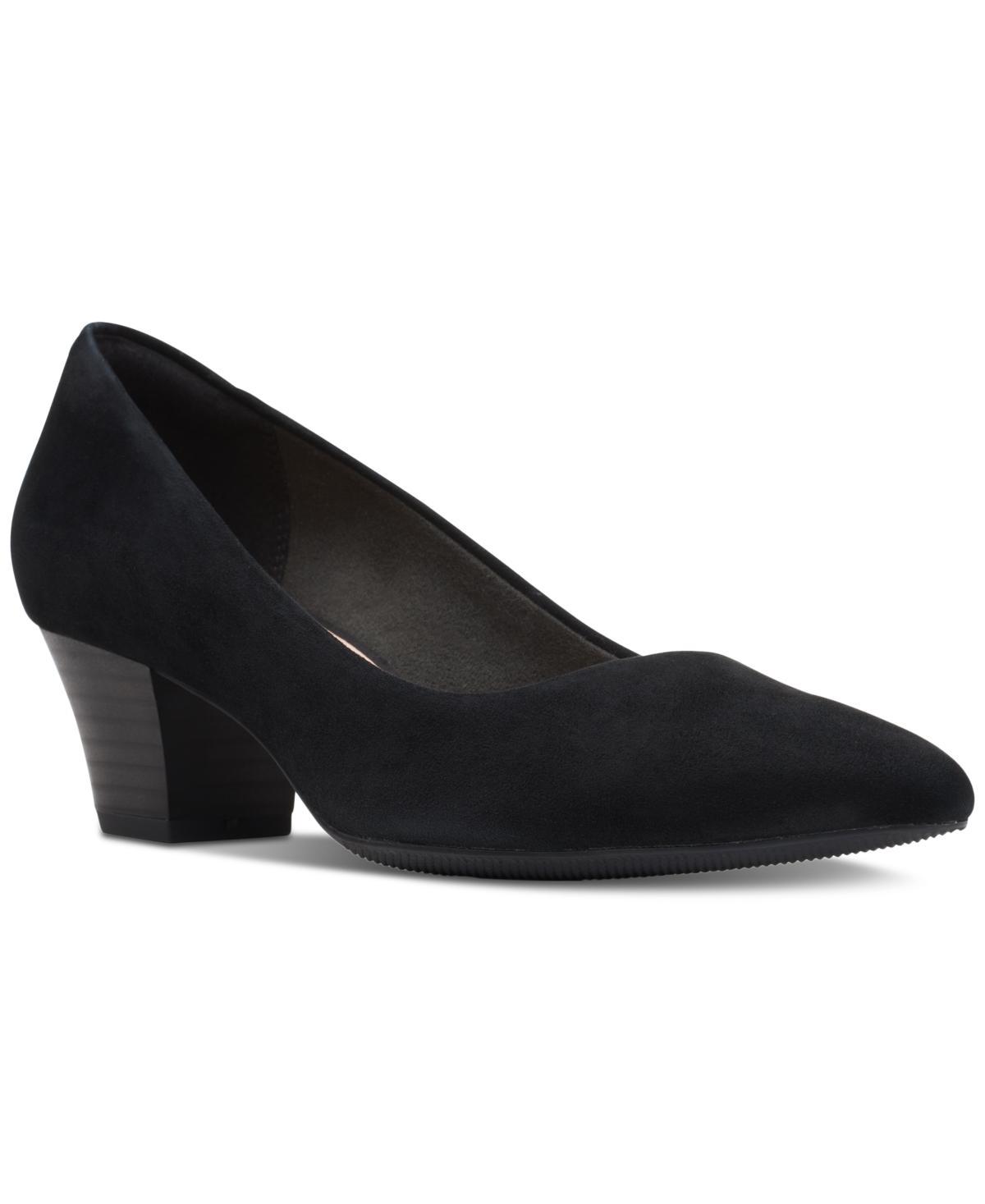 Clarks® Teresa Step Women's Leather Pumps, Size: 7, Black Product Image