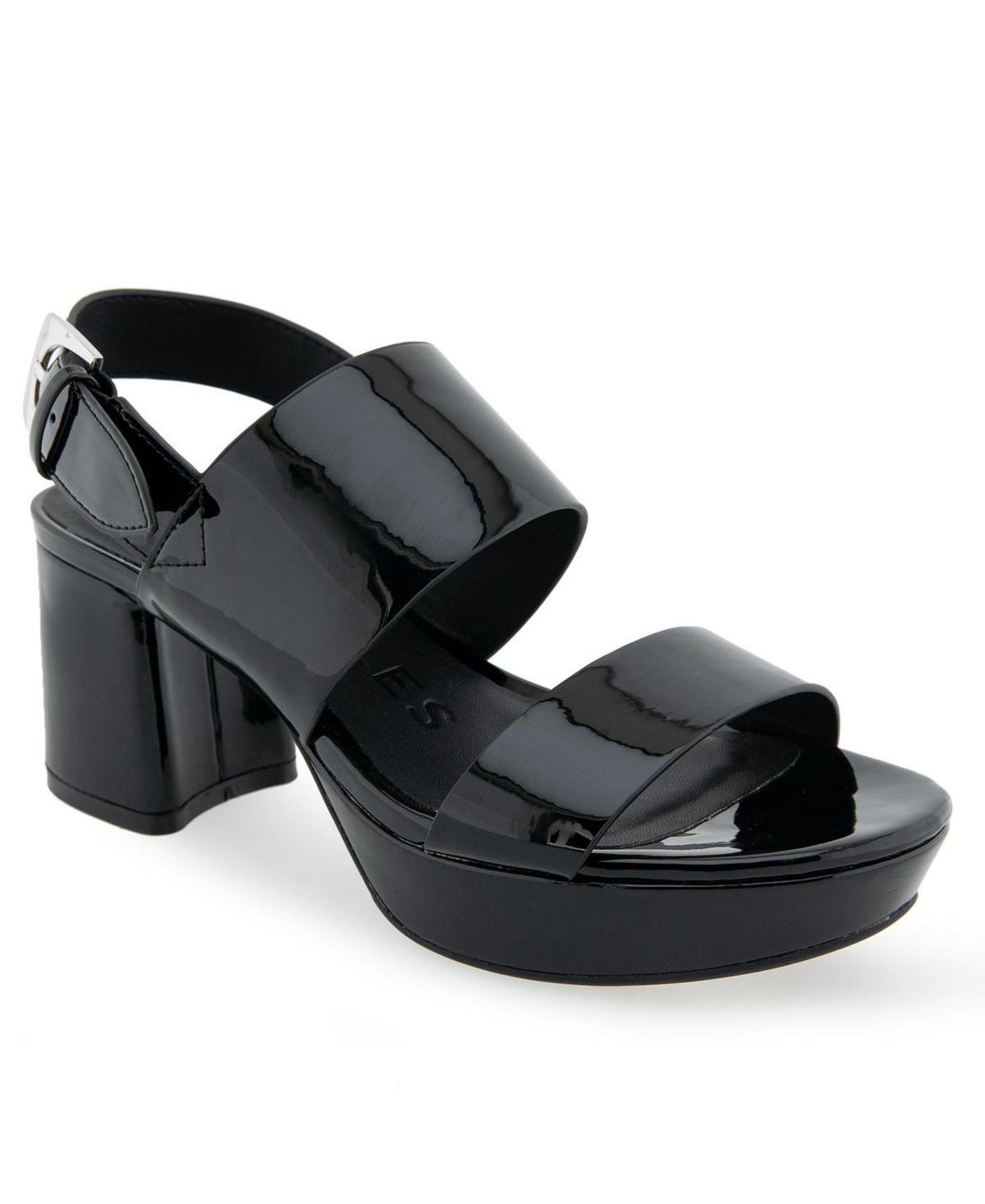 Aerosoles Camilia Womens Platform Sandals Silver Grey Product Image