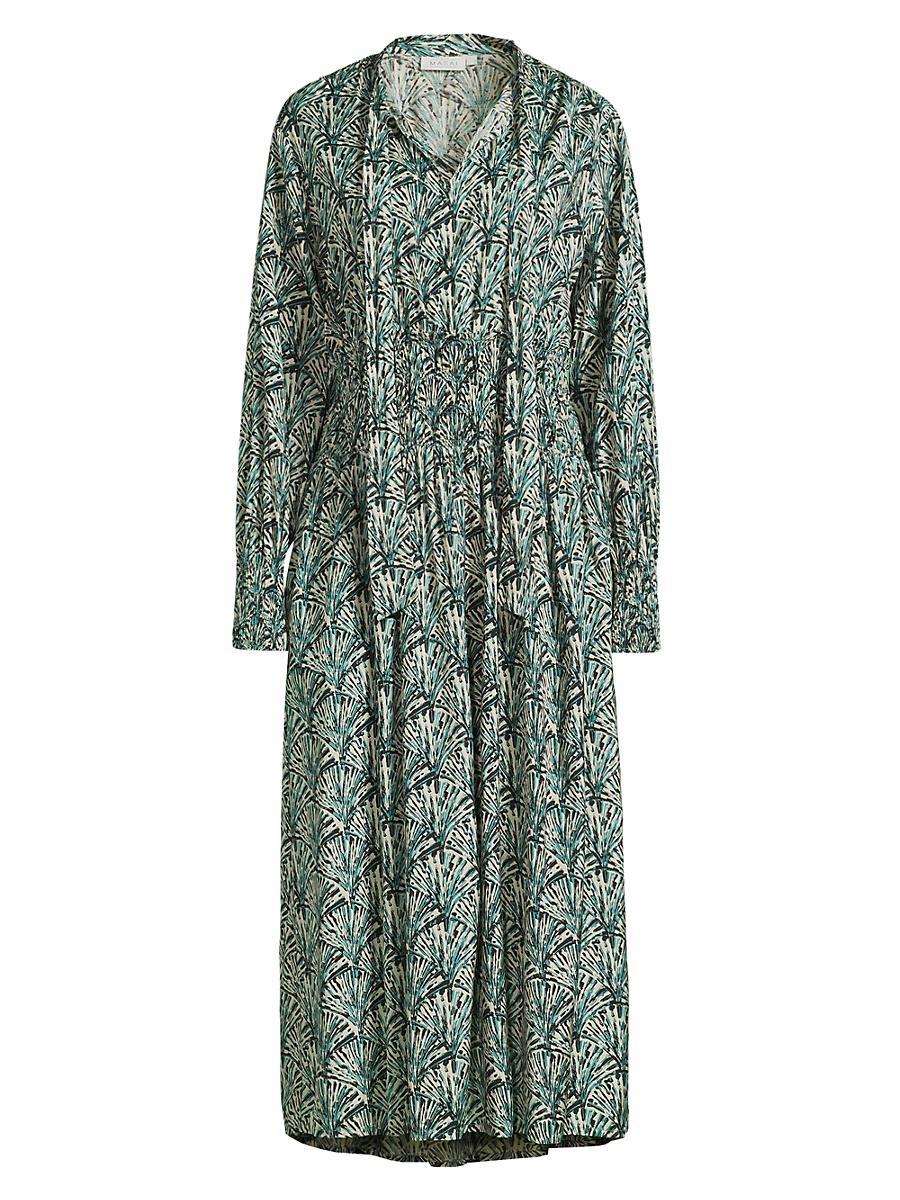Womens Nomina Tie-Neck Seersucker Dress Product Image