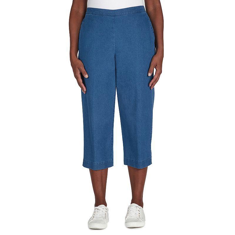 Women's Alfred Dunner Denim Capri Pants, Size: 14, White Product Image