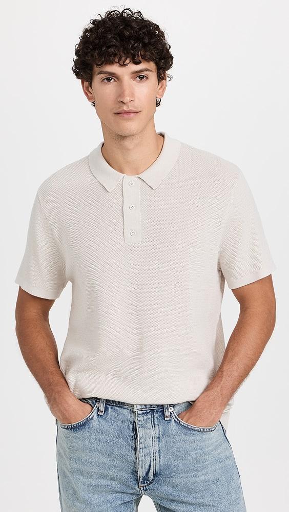 Onia Cotton Textured Knit Polo | Shopbop Product Image