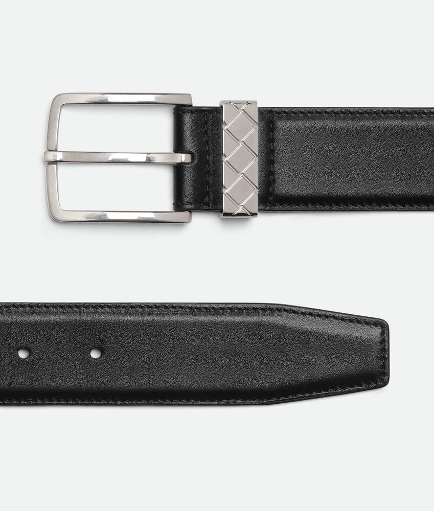 Men's Intreccio Loop Belt in Black Product Image