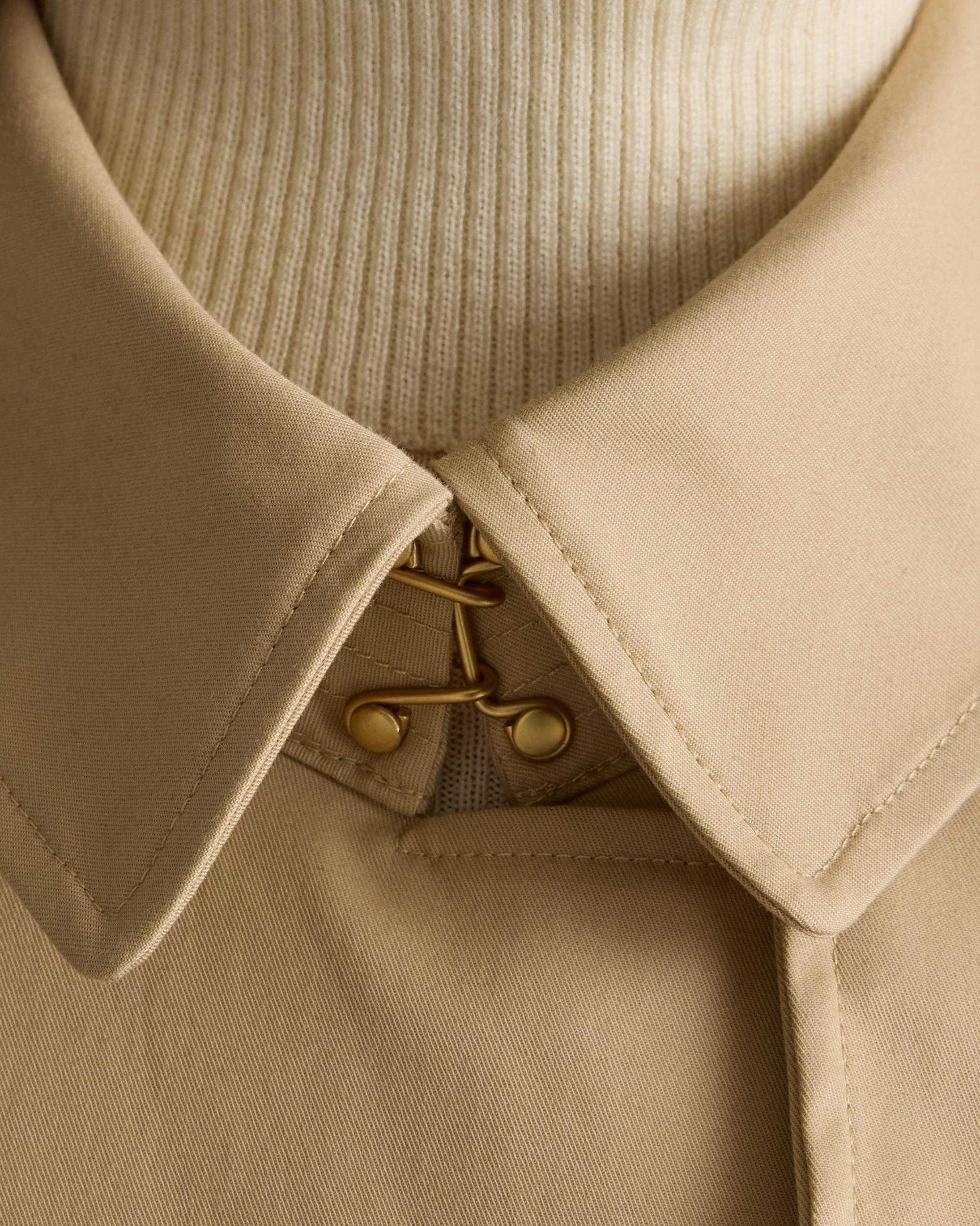Quince | Women's Comfort Stretch Long Trench Coat Size XS, Organic Cotton Product Image
