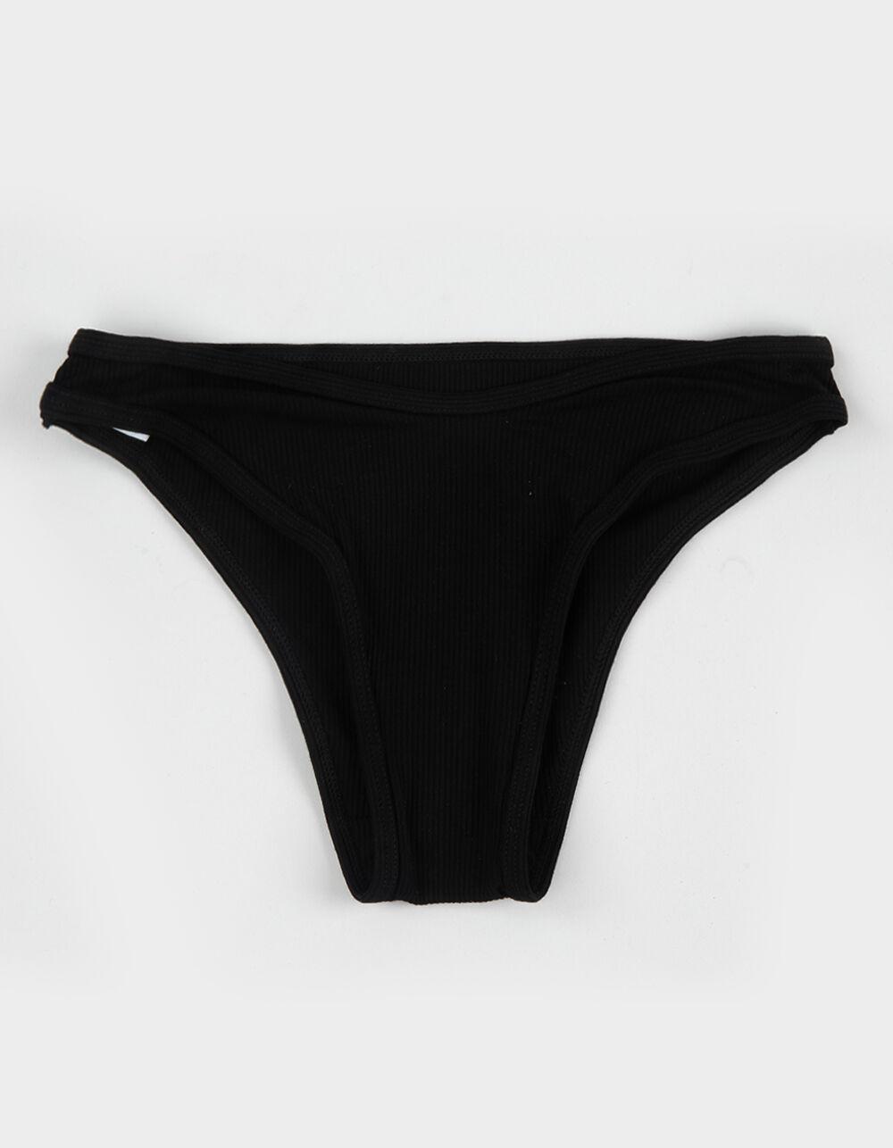 FULL TILT High Leg Rib Bikini Panties - RED Product Image