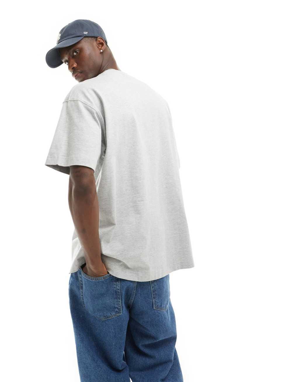 Cotton On box fit plain t-shirt in gray heather Product Image