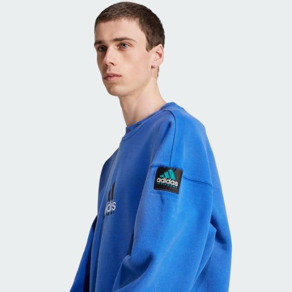 adidas EQT Wash Crewneck Sweatshirt Equipment Blue XS Mens Product Image