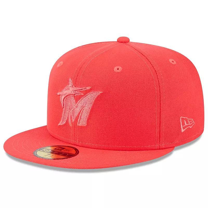 Mens New Era Miami Marlins 2023 Spring Color Basic 59FIFTY Fitted Hat Product Image