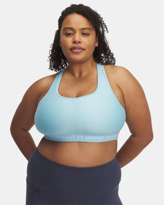 Plus Size Under Armour Crossback 2.0 Medium-Impact Sports Bra, Women's, Size: 1XL, Super Pink Product Image