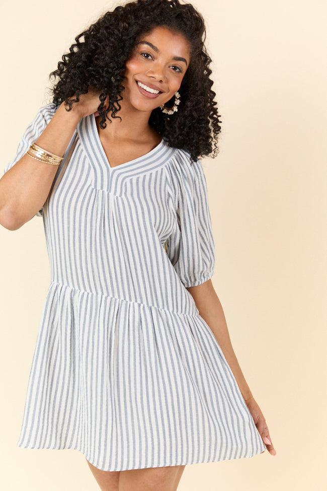 Sunlit Stripes Gauze Mini Dress SALE Product Image