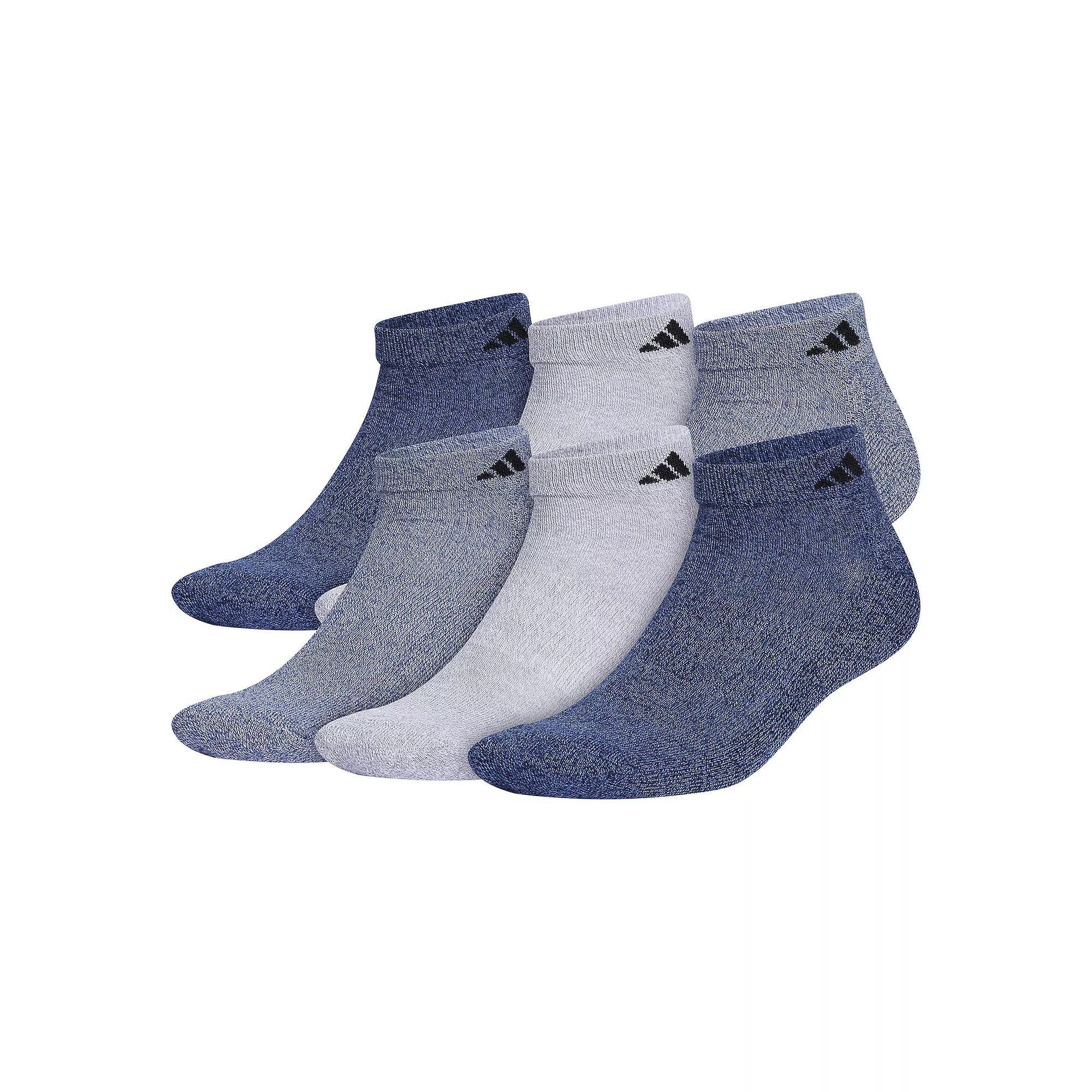 Men's adidas 6-pack Athletic Cushioned Low-Cut Socks, Size: 8-12, Blue Product Image