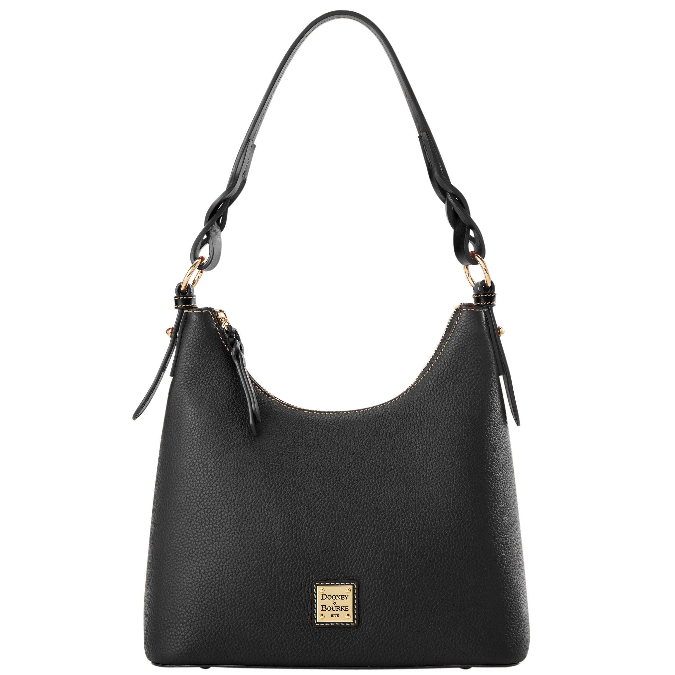 Dooney & Bourke Womens Pebble Grain Bryce Leather Hobo Bag in Black Product Image