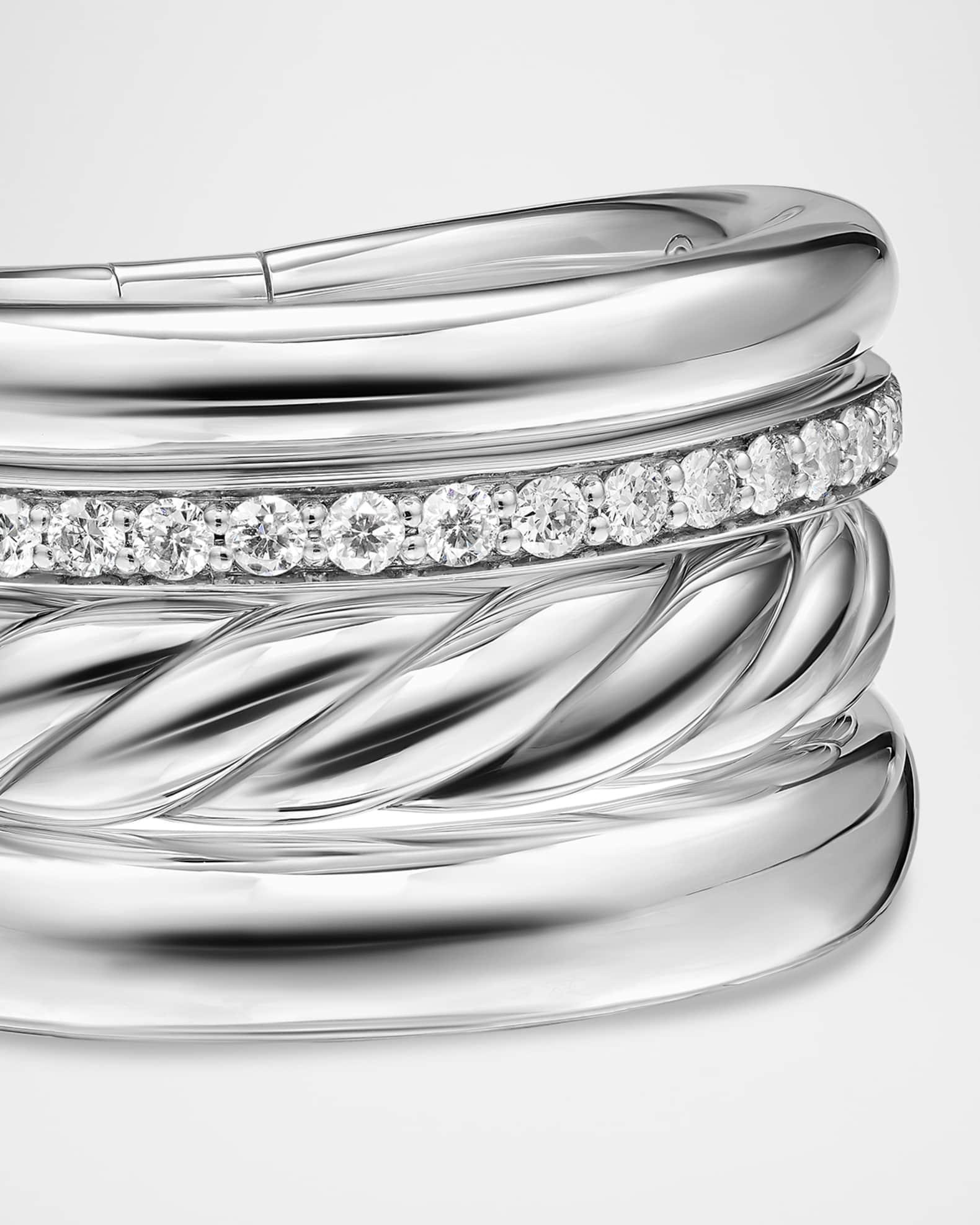 6mm X Crossover Ring in Silver with 18K Gold Product Image