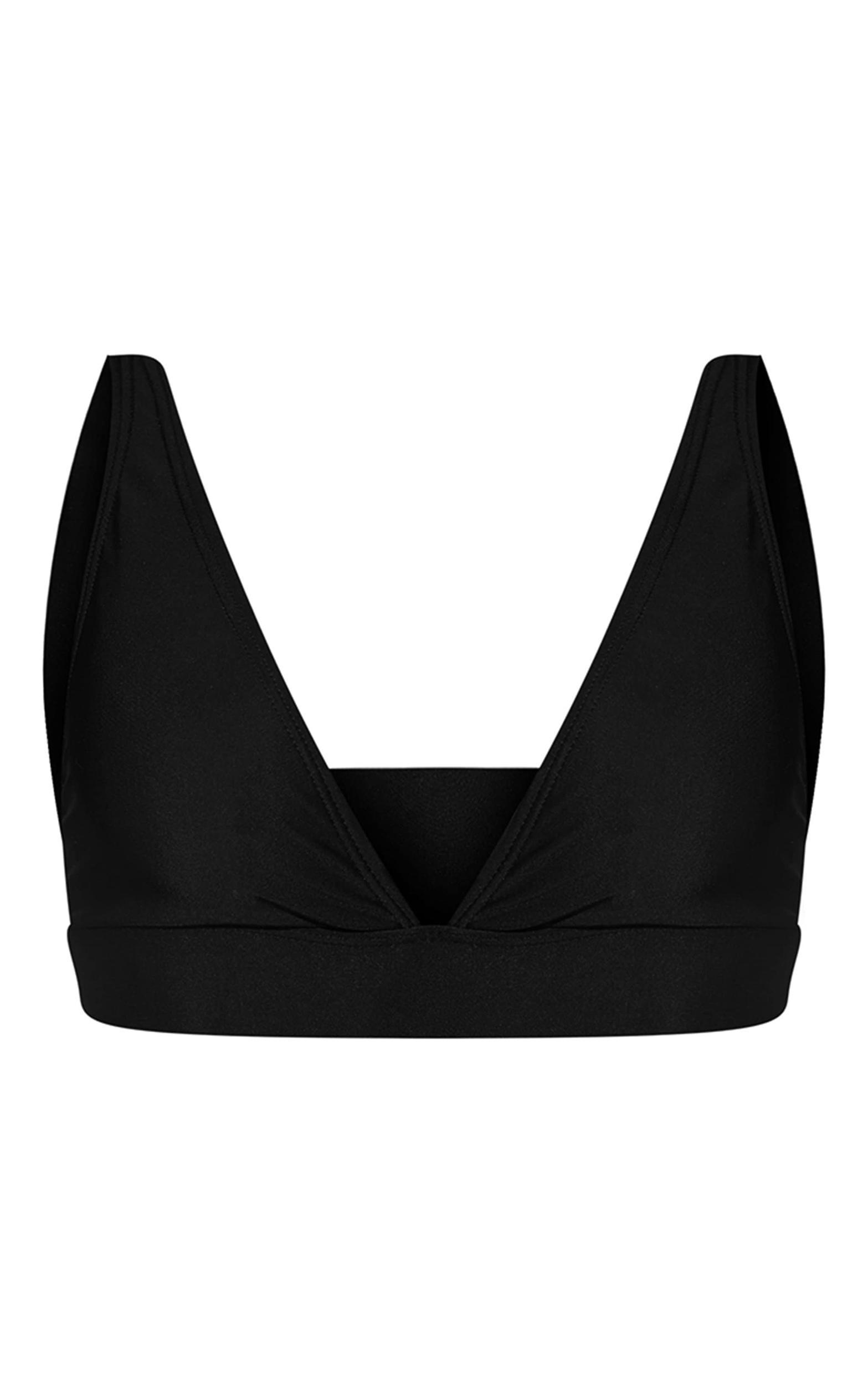 Black Plunge Mix & Match Bikini Top Product Image