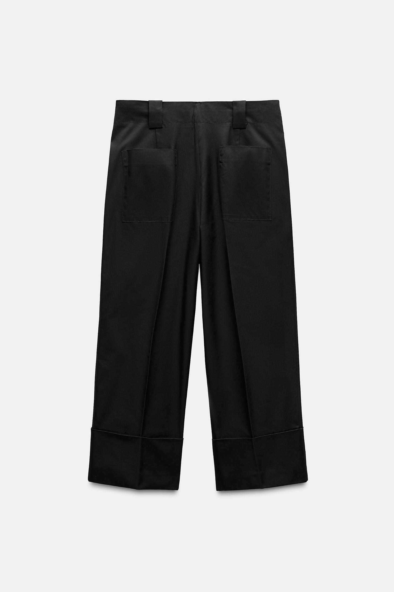 TURNED-UP CUFF CHINO PANTS ZW COLLECTION Product Image