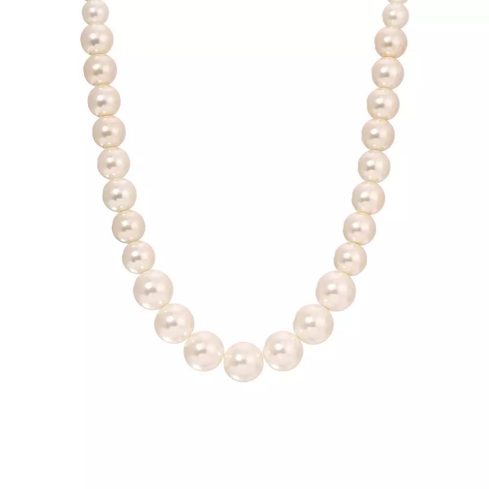 1928 Graduated Simulated Pearl Strand Necklace, Womens, White Product Image