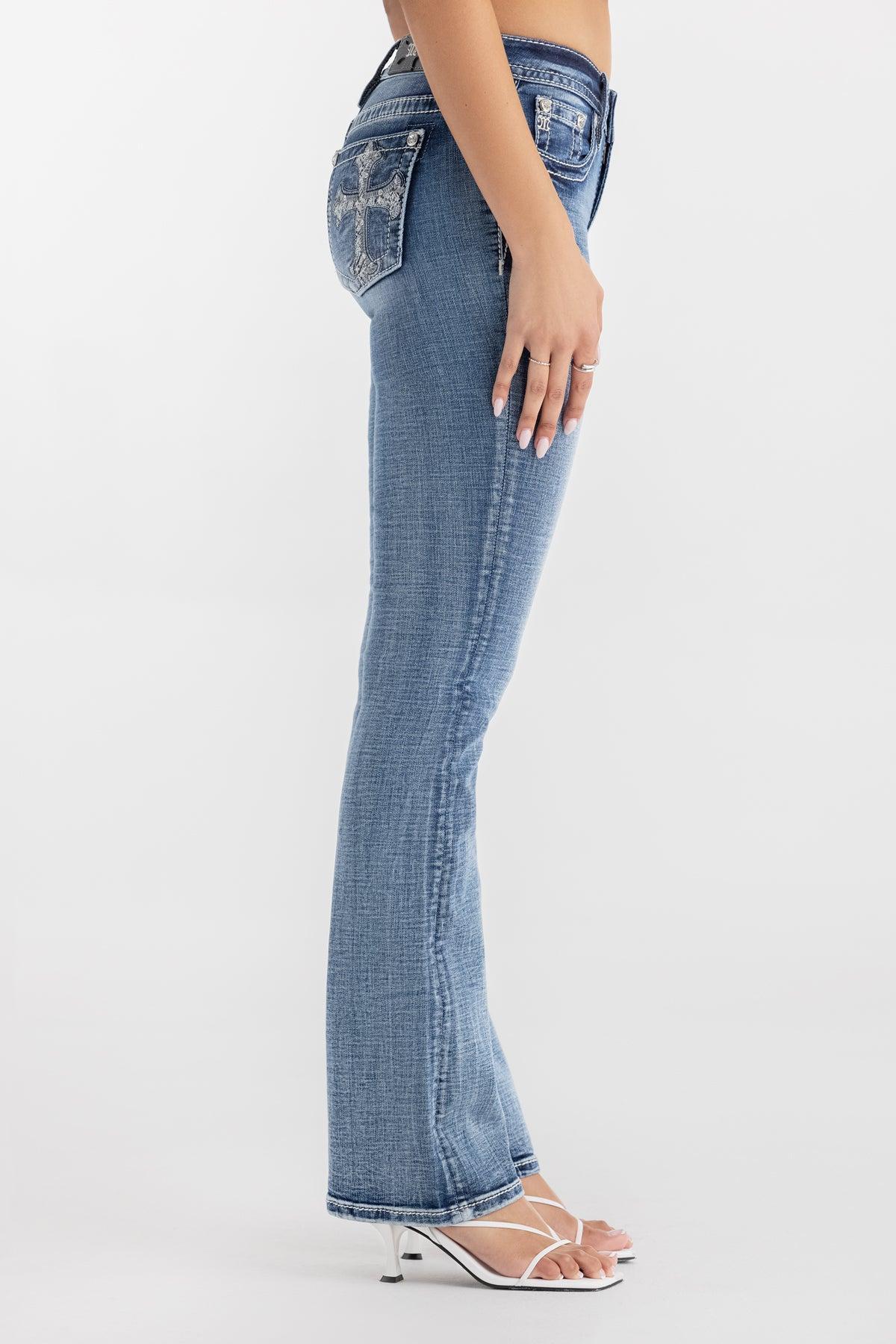 Rebel With A Cross Bootcut Jeans Product Image