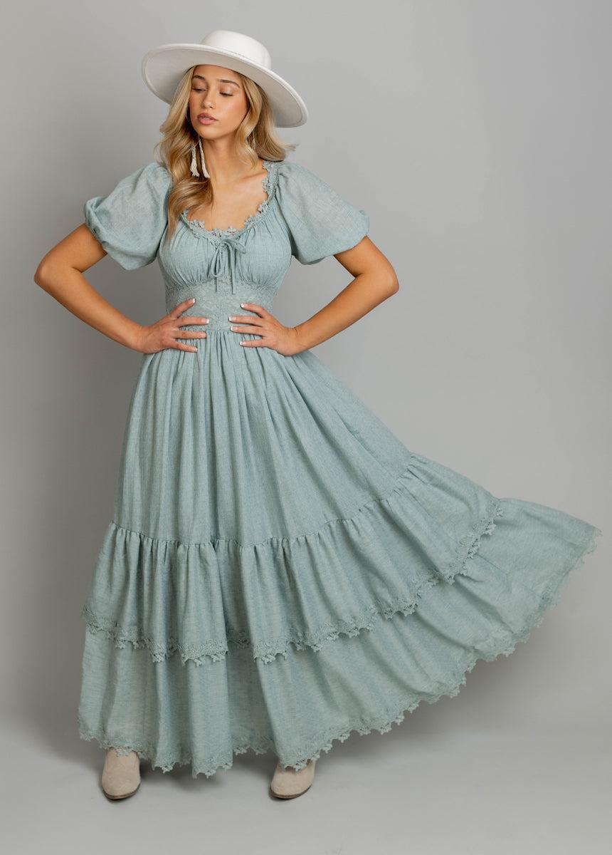 Cristina Dress in Dusty Aqua Female Product Image