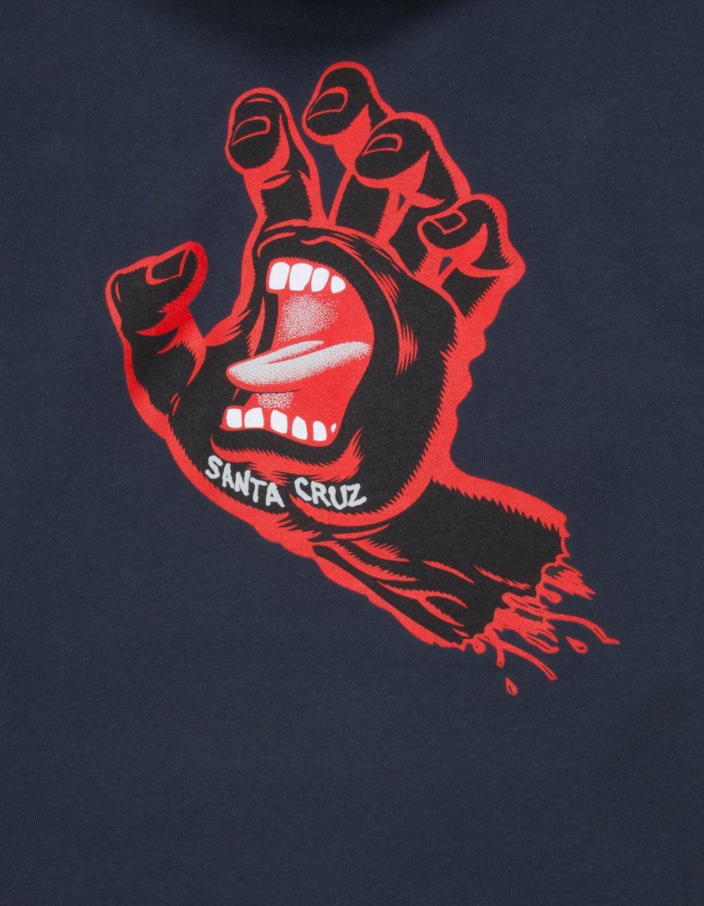 SANTA CRUZ Screaming Hand Mens Hoodie - NAVY Product Image