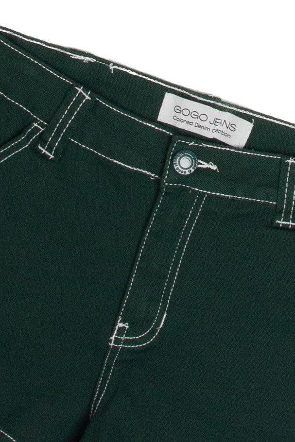 Forest Green Denim Carpenter Shorts Product Image