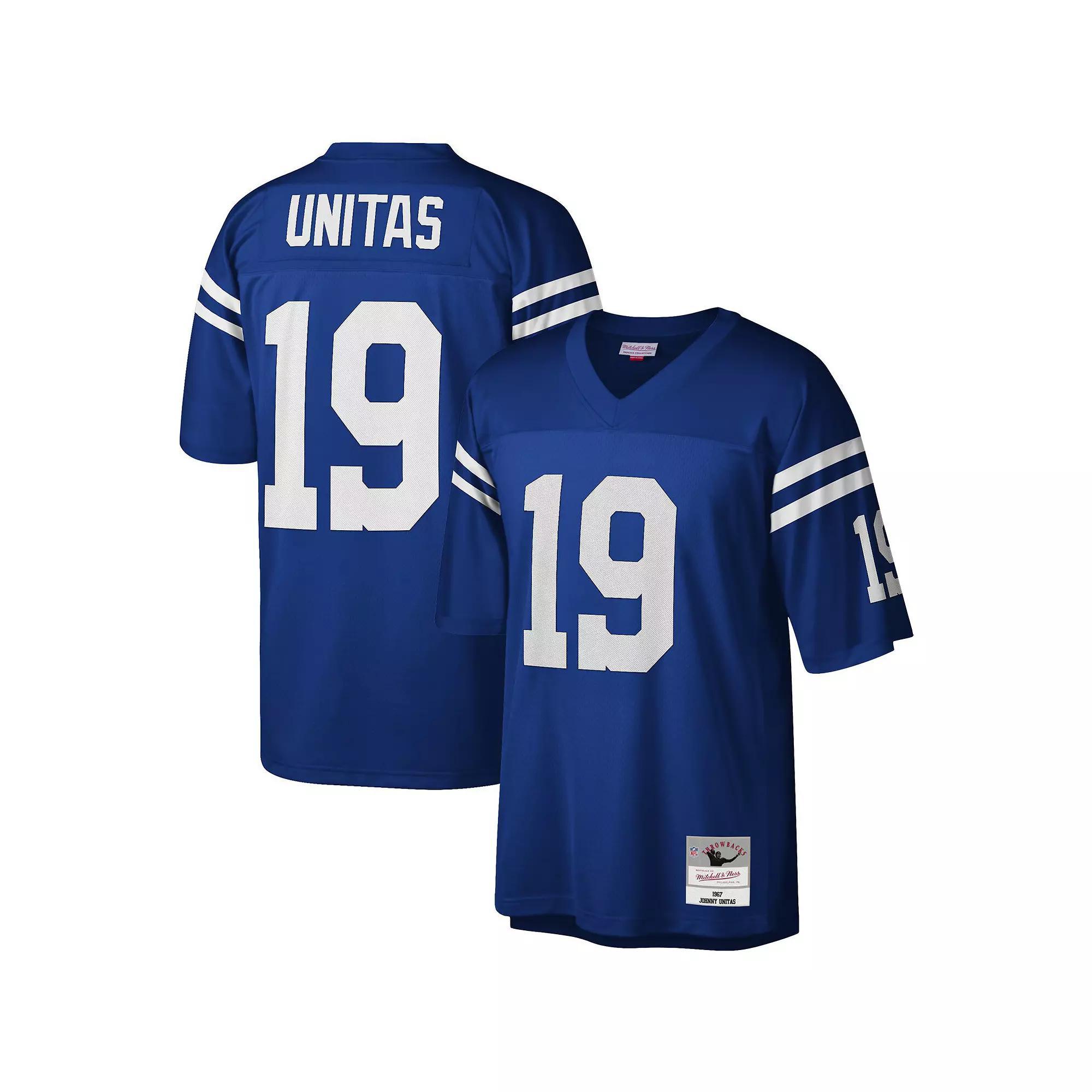 Mens Mitchell & Ness Johnny Unitas Royal Baltimore Colts Legacy Replica Jersey Product Image
