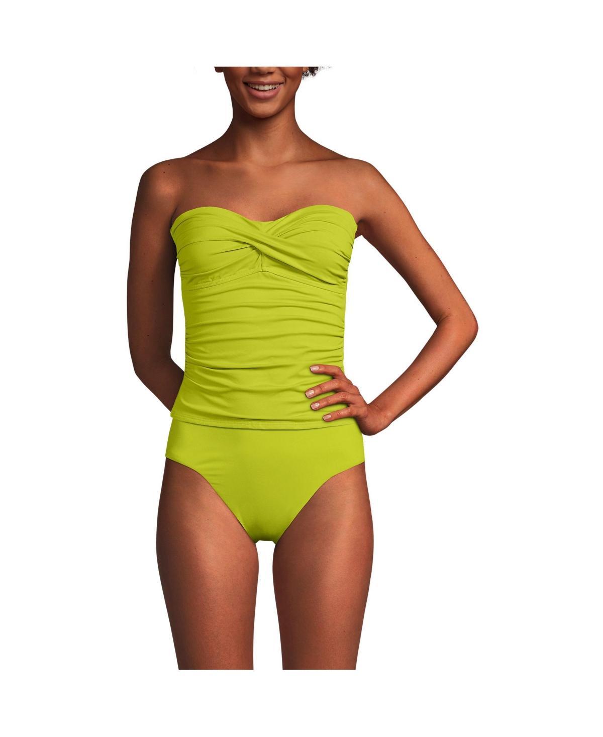 Women's Lands' End Bandeau Tankini Swimsuit Top, Size: 8, Black Product Image