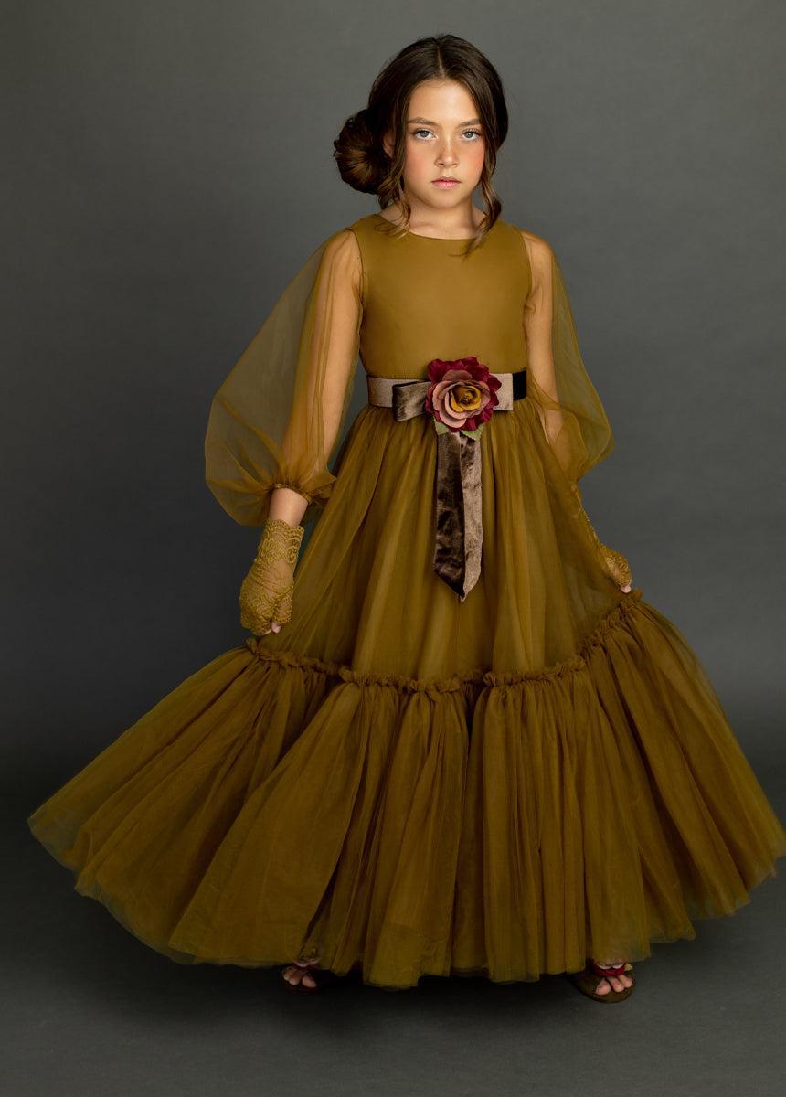 Tianna Dress in Bistre Girls Product Image