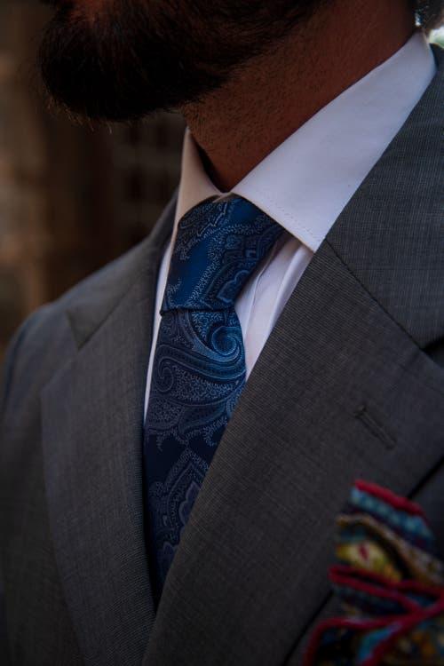 Elizabetta Cortina - Silk Jacquard Tie for Men in Royal Blue at Nordstrom Product Image