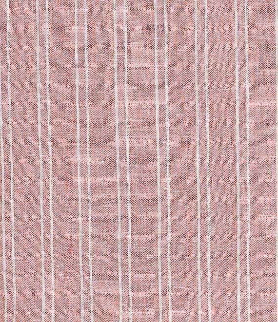L.L.Bean Linen Striped Split Round Neck Long Sleeve Blouse Product Image
