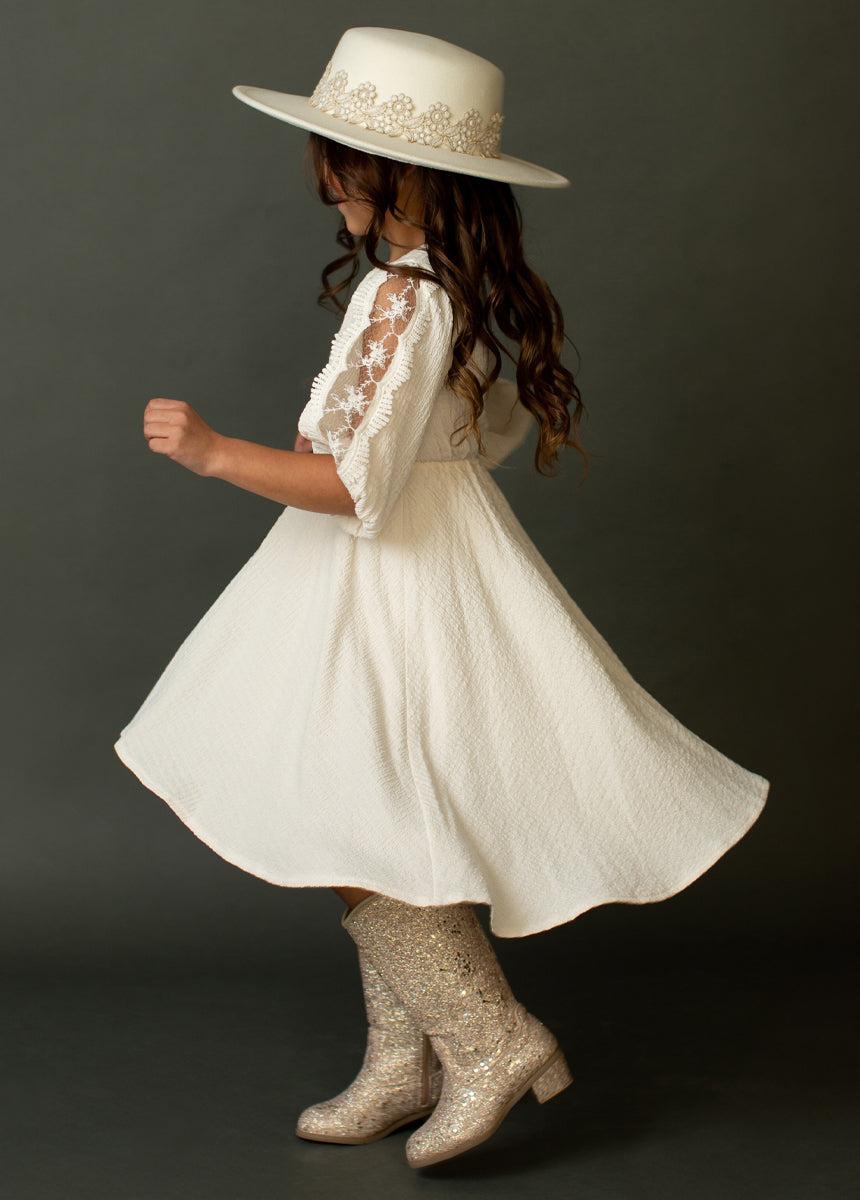 Sariyah Dress in Cream Girls Product Image