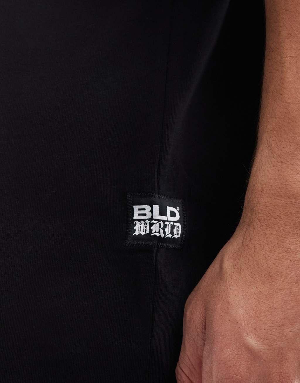 Bershka boxy oversized fit T-shirt in black Product Image