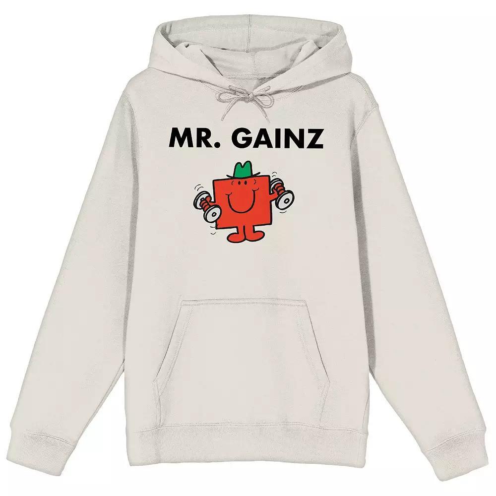Men's Mr. Men And Little Miss Mr. Gainz Graphic Hoodie, Size: XL, Beige Product Image