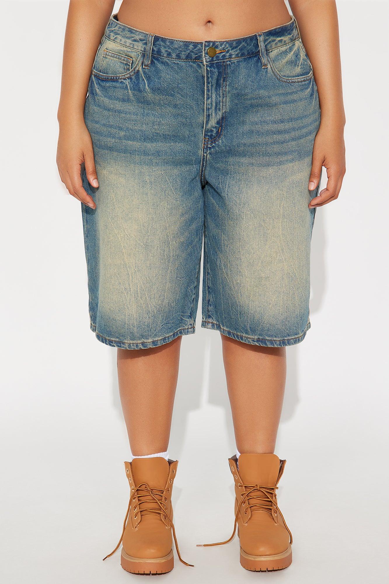 Someone Else Tinted Denim Jorts - Vintage Wash Product Image