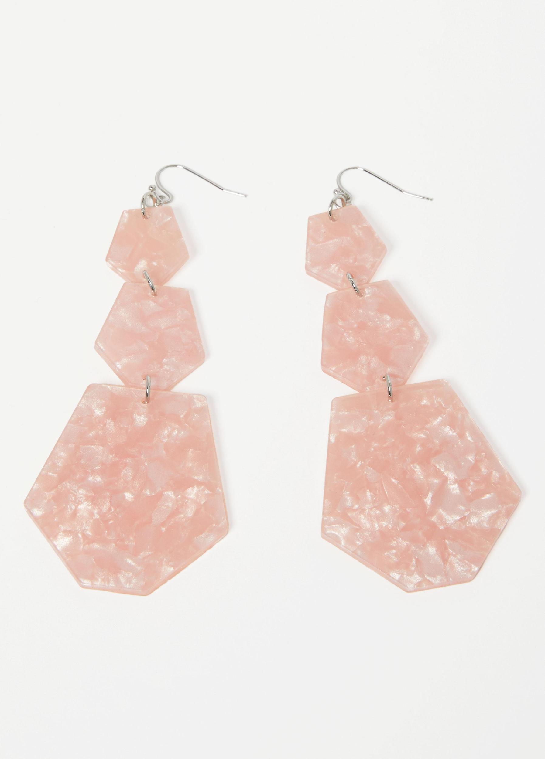 Marbled Disc Drop Earrings Product Image