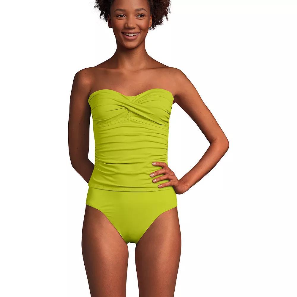 Women's Lands' End Bandeau Tankini Swimsuit Top, Size: 8, Black Product Image